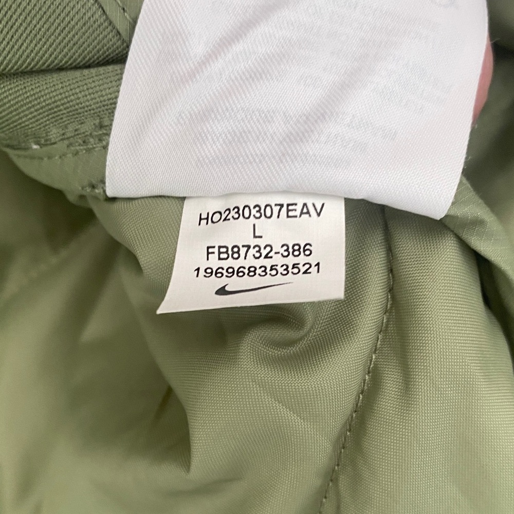 Nike Sportswear Essential Quilted Trench Coat Green Women’s Large NWT - Picture 7 of 7